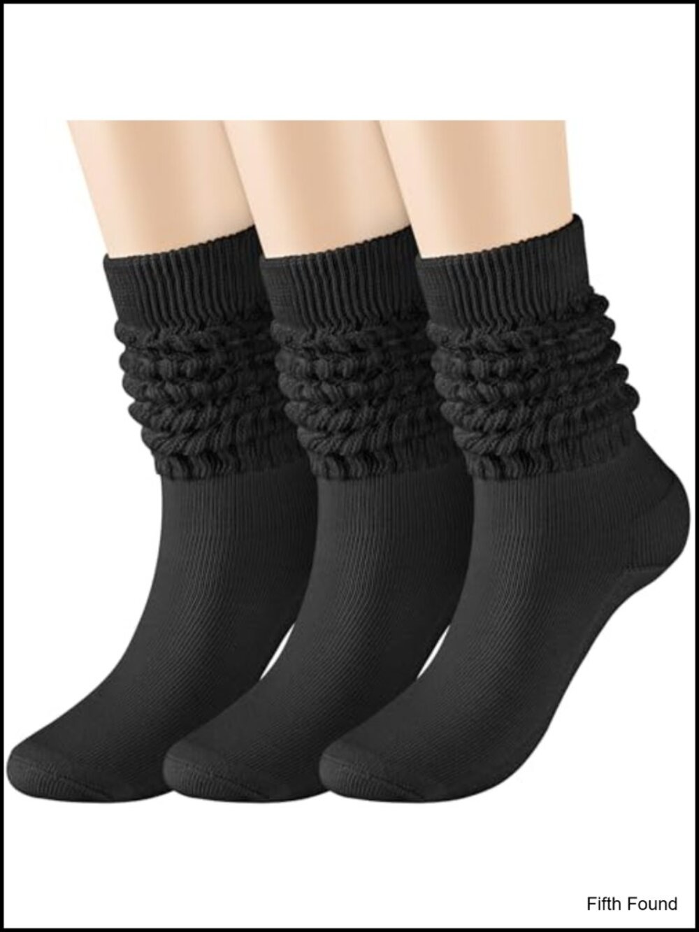 Women's Slouch Scrunch Socks Knee High 3 Pairs Breathable Warm